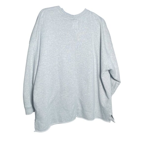 Aerie Medium Oversized Sweatshirt Grey Loungewear Casual Neutral Minimalist Tops - Picture 4 of 9